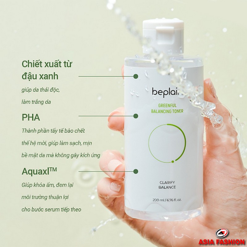 Beplain PHA Greenful Balancing cấp, khóa ẩm tốt, tạo thuận lợi cho các bước skincare sau tối ưu hiệu quả