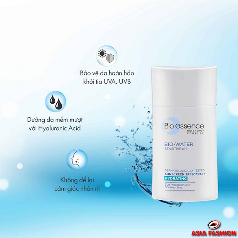 Kem chống nắng Bio Essence Bio Water B5 Sunscreen SPF50+ PA++  dịu nhẹ, an toàn, hợp với mọi làn da