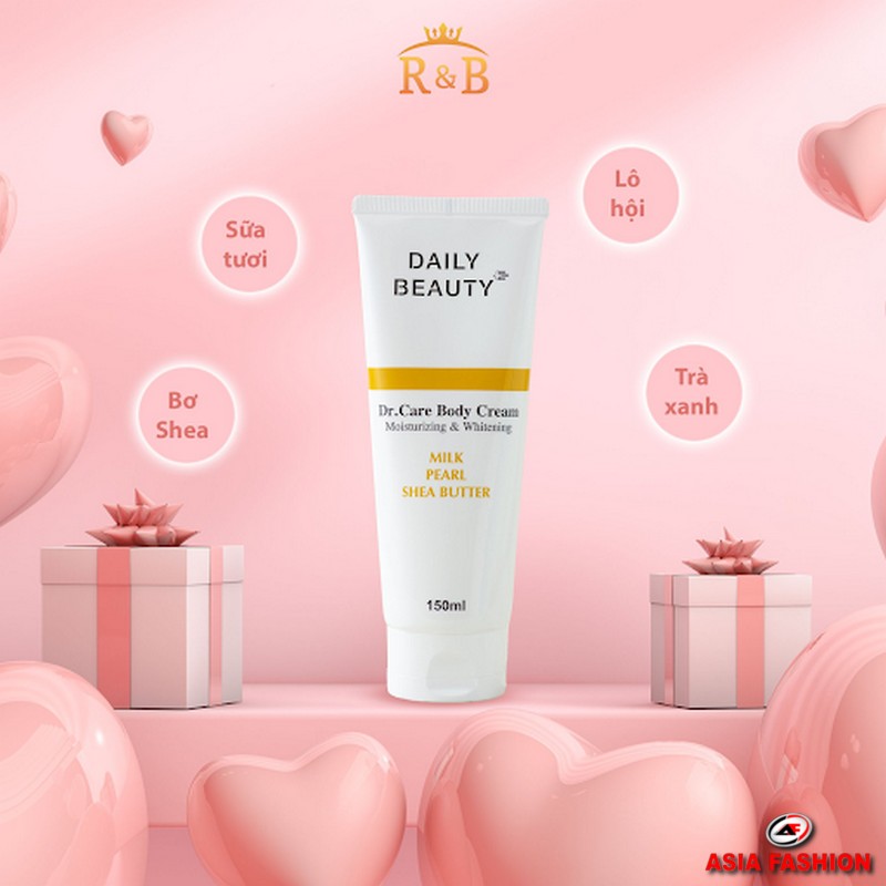 Không chỉ dưỡng ẩm toàn thân, Daily Beauty Dr.Care Body Cream còn hỗ trợ làm trắng da, lấy lại sức sống cho làn da thô ráp, sần sùi